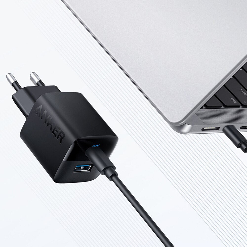 Cargador de red Anker 323, 33 W, 3 A, 1 x USB-A - 1 x USB-C, negro A2331G11
