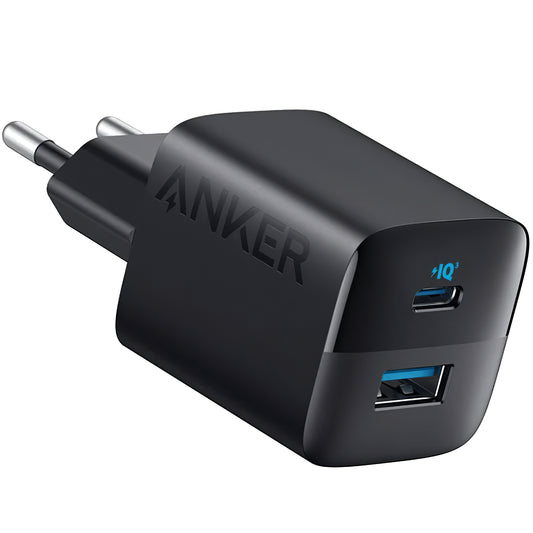 Cargador de red Anker 323, 33 W, 3 A, 1 x USB-A - 1 x USB-C, negro A2331G11