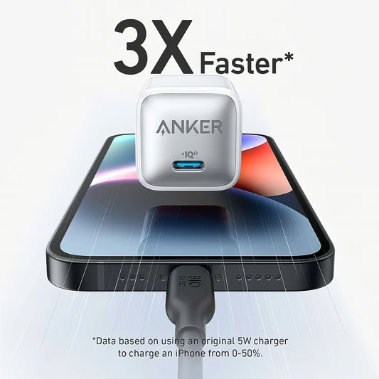 Cargador de red Anker 512 Nano 3, 20W, 3A, 1 x USB-C, Blanco A2346G21