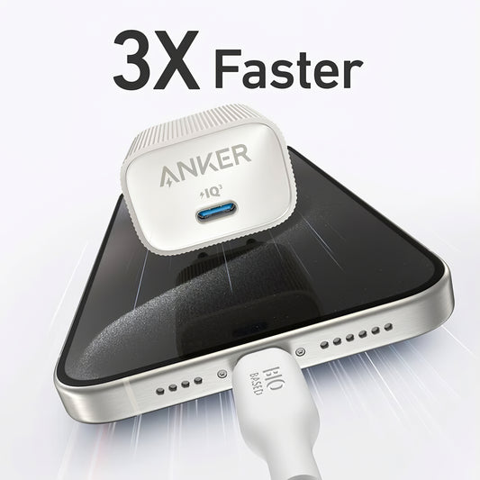 Cargador de red Anker 511 Nano 4, 30W, 3A, 1 x USB-C, Blanco A2337G21