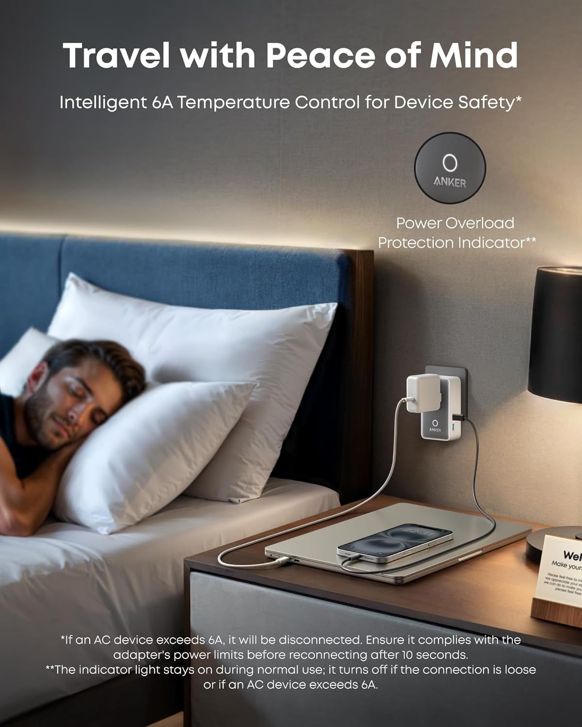 Cargador de Red Anker Nano Travel, 20W, 3A, 2 x USB-A - 2 x USB-C, Blanco A9215H21