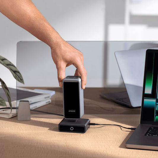 Cargador de red Anker para batería externa Prime, 100W, 3A, 1 x Pogo Pin - 1 x USB-C - 2 x USB-A, Negro A190902311