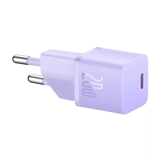 Cargador de Red Baseus, 20W, 3A, 1 x USB-C, Morado CCGN050105