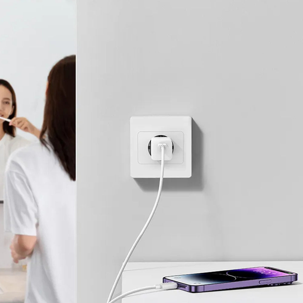 Cargador de Red Baseus, 20W, 3A, 1 x USB-C, Morado CCGN050105