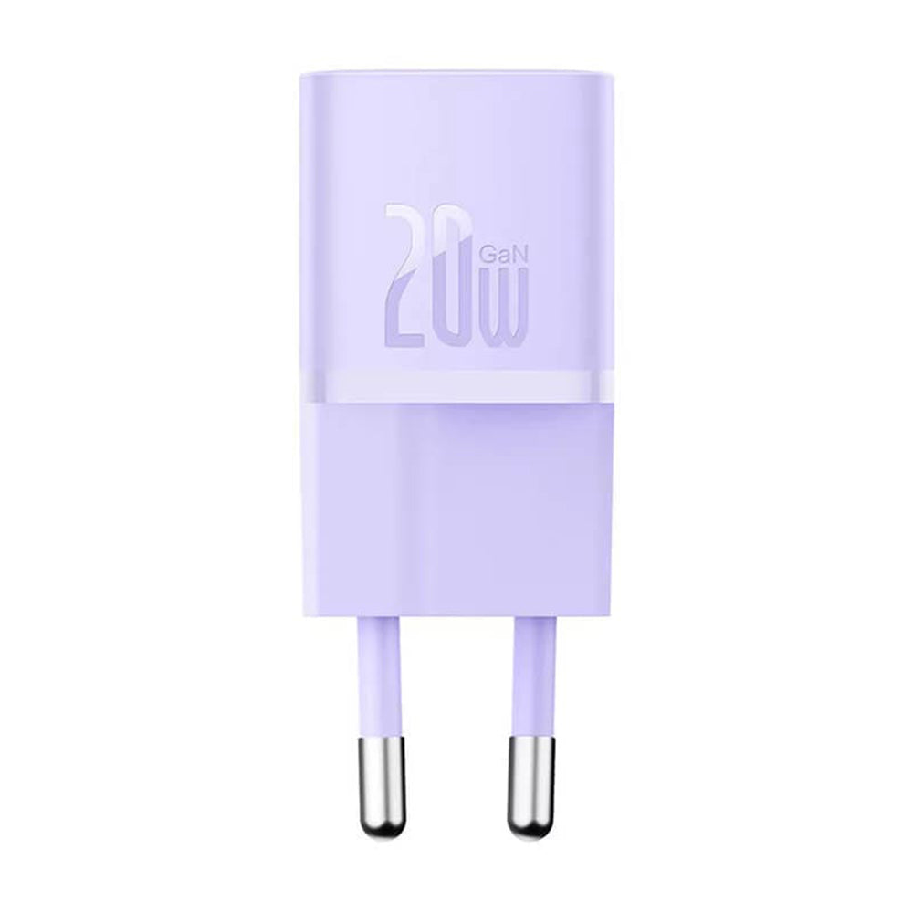 Cargador de Red Baseus, 20W, 3A, 1 x USB-C, Morado CCGN050105