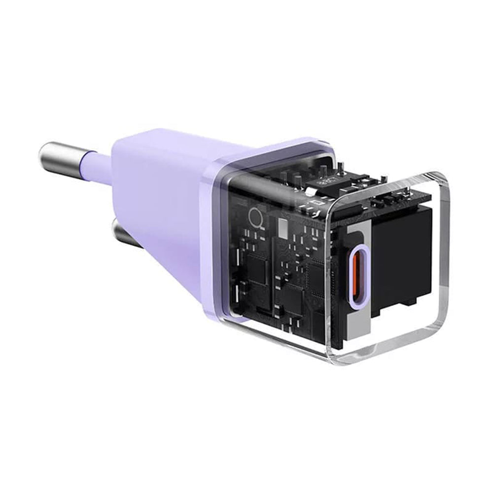 Cargador de Red Baseus, 20W, 3A, 1 x USB-C, Morado CCGN050105