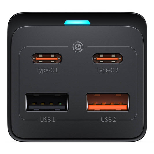 Cargador de red Baseus GaN3 Pro PowerStrip, 65W, 3A, 2 x USB-A - 2 x USB-C - 1 x Schuko, Negro PSZM000901 PSZM000901