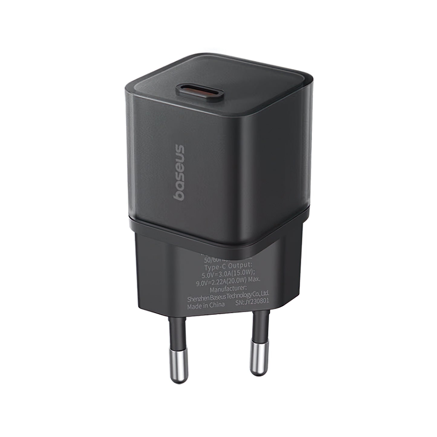 Cargador de red GaN5S de Baseus GaN5S, 20 W, 3 A, 1 x USB-C, negro P10162503113113-00