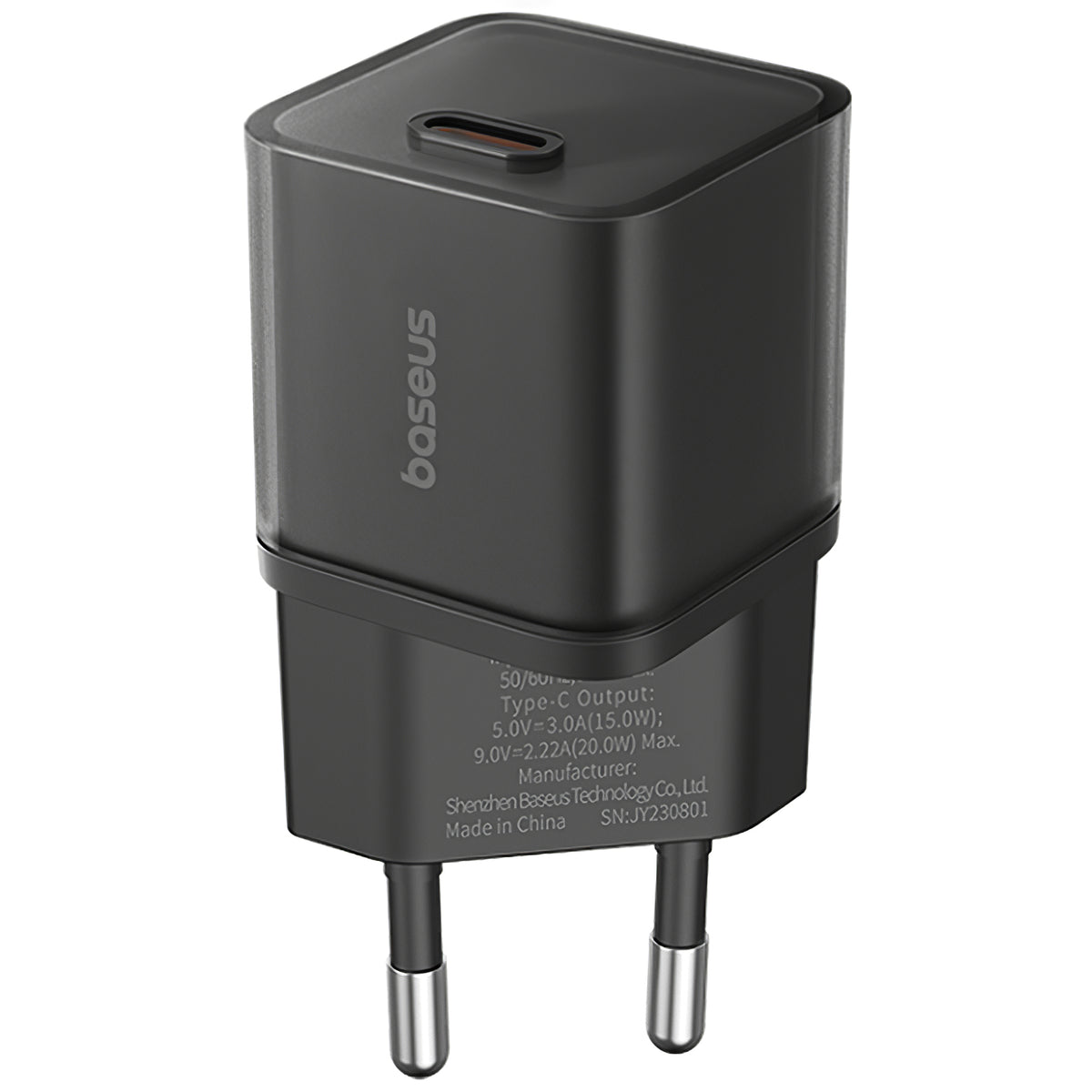 Cargador de red GaN5S de Baseus GaN5S, 30 W, 3 A, 1 x USB-C, negro P10162504113-00