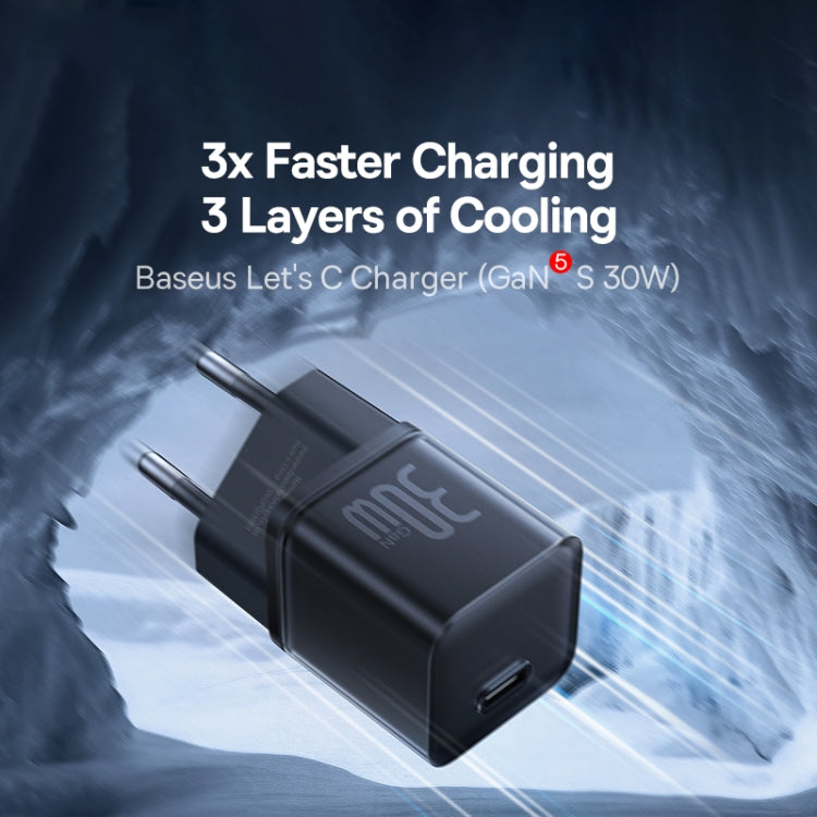 Cargador de red GaN5S de Baseus GaN5S, 30 W, 3 A, 1 x USB-C, negro P10162504113-00