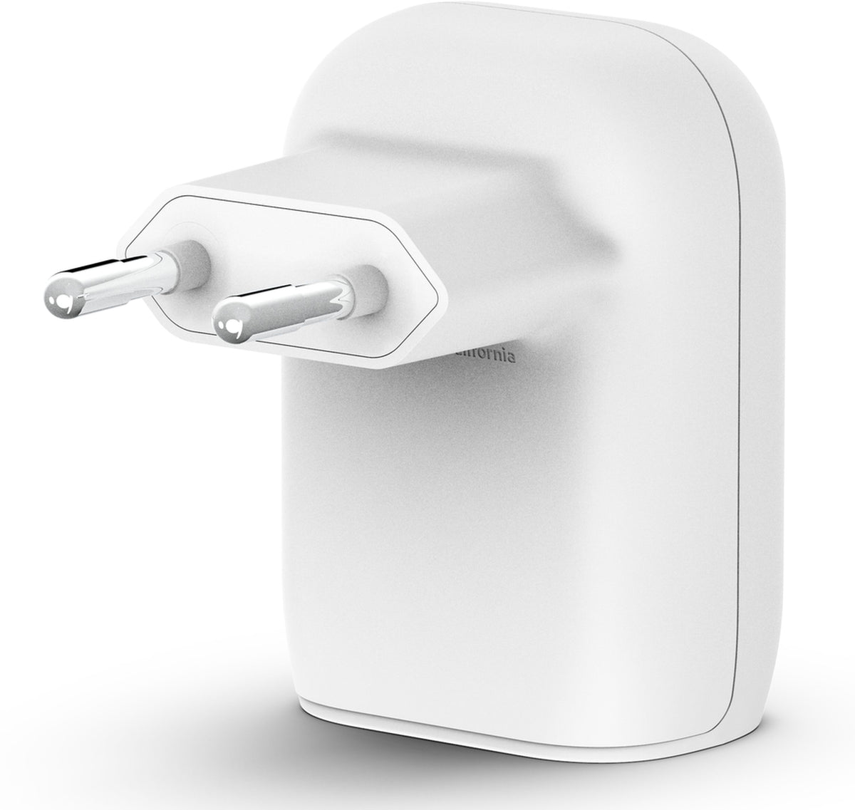 Cargador de Red Belkin BoostCharge Dual, 37W, 3A, 1 x USB-A - x USB-C, Blanco WCB007vfWH