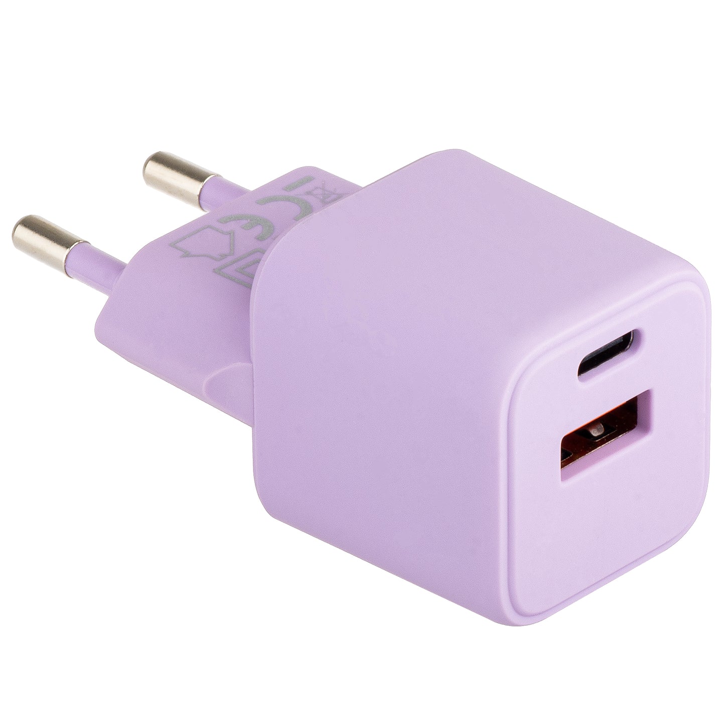 Cargador de red Colourum CLS30-AC-09, 30 W, 3 A, 1 x USB-A - 1 x USB-C, morado