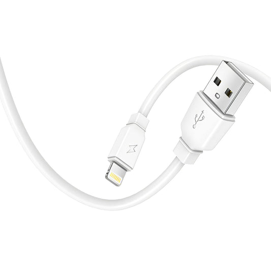Cargador de red Prestico F7S con cable Lightning, 12 W, 2,4 A, 1 x USB-A, blanco
