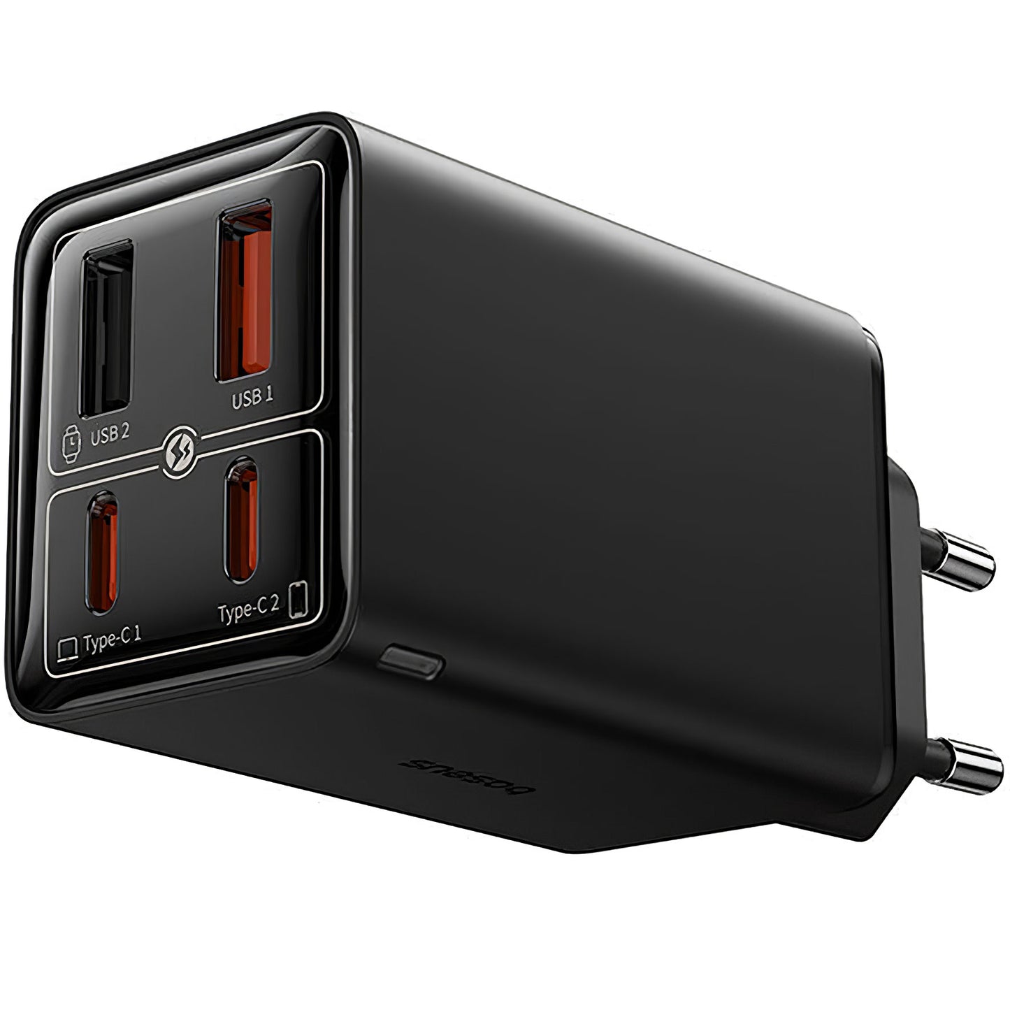 Cargador de Red con Cable USB-C Baseus GaN6 Pro, 100W, 3.25A, 2 x USB-A - 2 x USB-C, Negro P10162705112-00