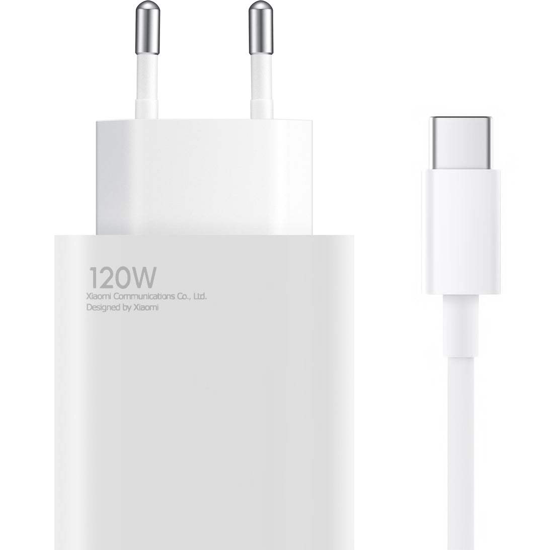Cargador de red Xiaomi con cable USB-C, 120 W, 6 A, 1 x USB-A, blanco BHR9462EU