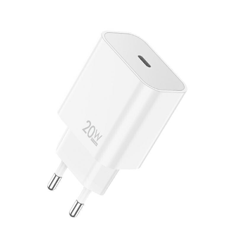 Cargador de Red con Cable USB-C Sendem OG73, 20W, 3A, 1 x USB-C, Blanco