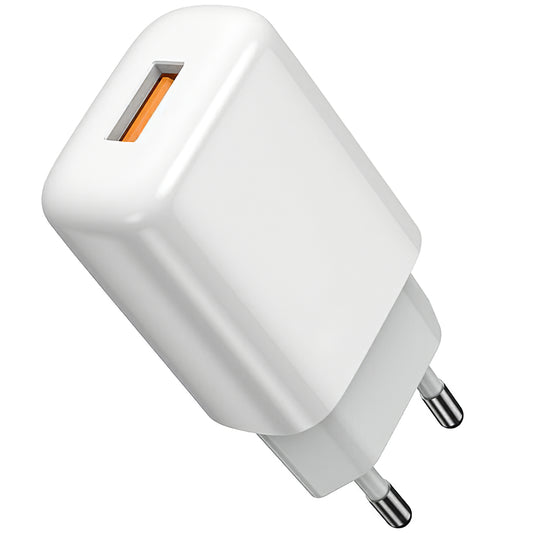 Cargador de red con cable USB-C Prestico F7S Prestico F7S, 12 W, 2,4 A, 1 x USB-A, blanco