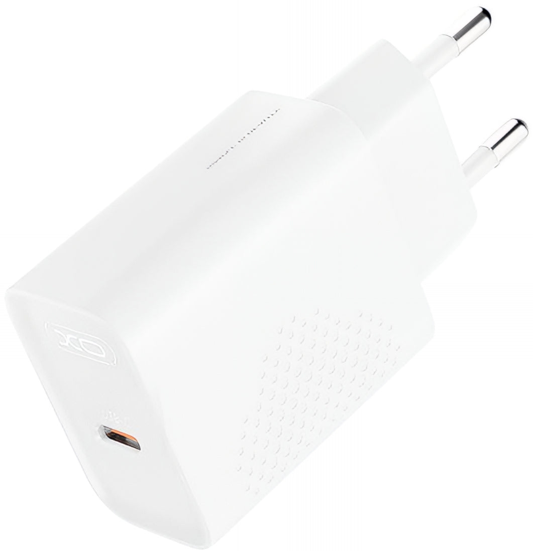 Cargador de Red con Cable USB-C XO Design L162, 30W, 3A, 1 x USB-C, Blanco