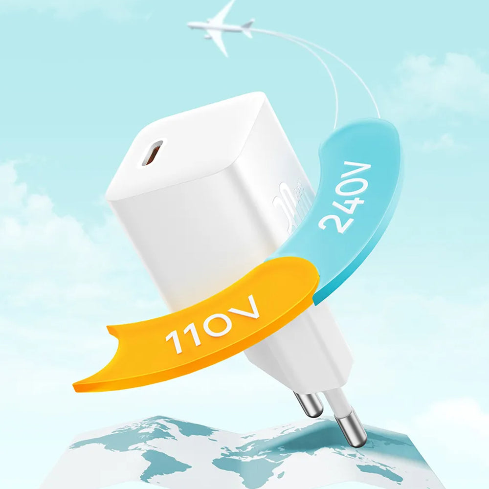 Baseus GaN5S Cable USB-C Cargador de red GaN5S, 30W, 3A, 1 x USB-C, Blanco P1011090902213-00