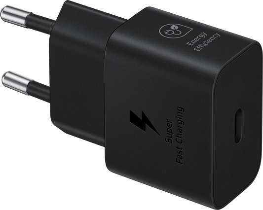 Samsung USB-C Cable Network Charger Samsung, 25W, 3A, 1 x USB-C, Black EP-T2510XBEGEU
