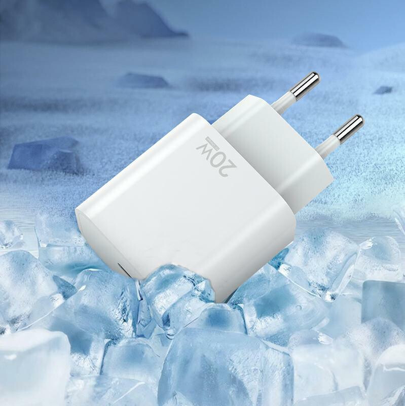 Cargador de Red con Cable USB-C Sendem OG73, 20W, 3A, 1 x USB-C, Blanco