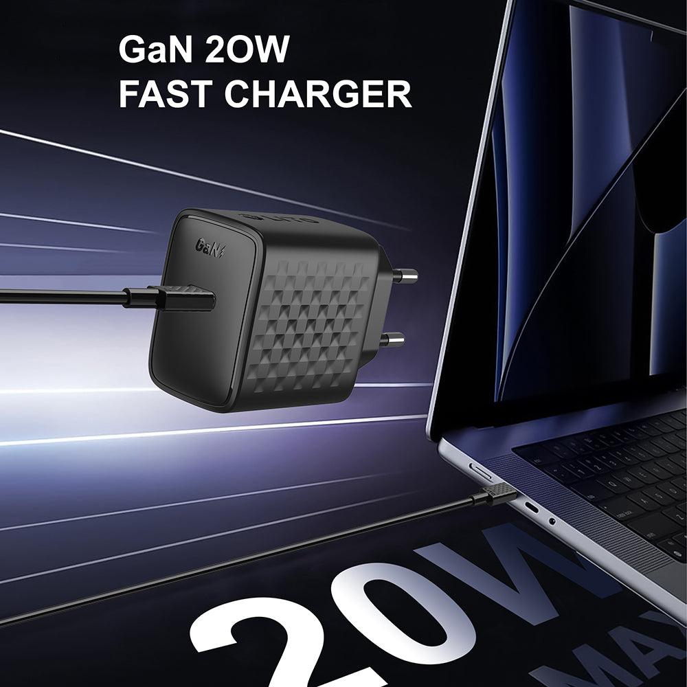 Cargador de Red con Cable Lightning Lito LC13L, 20W, 3A, 1 x USB-C, Negro
