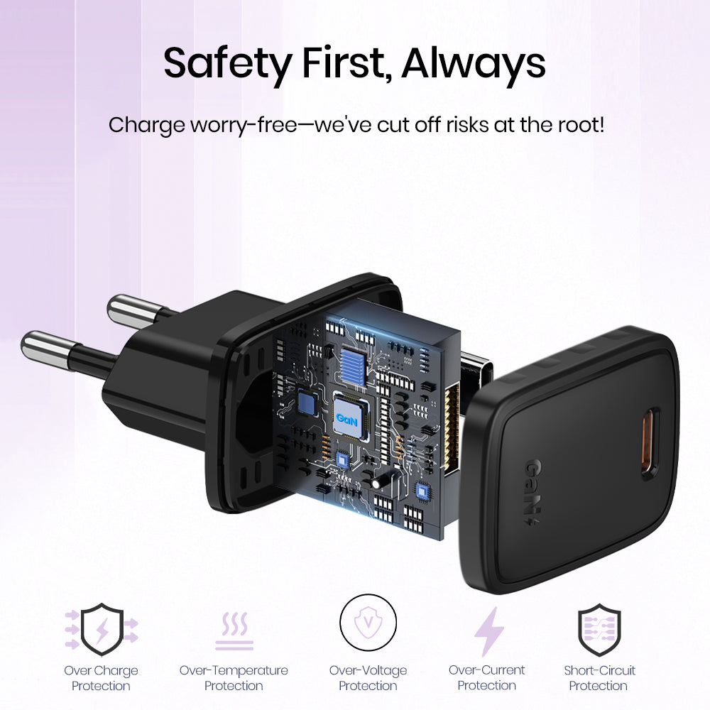 Cargador de Red con Cable Lightning Lito LC17L, 30W, 3A, 1 x USB-C, Negro