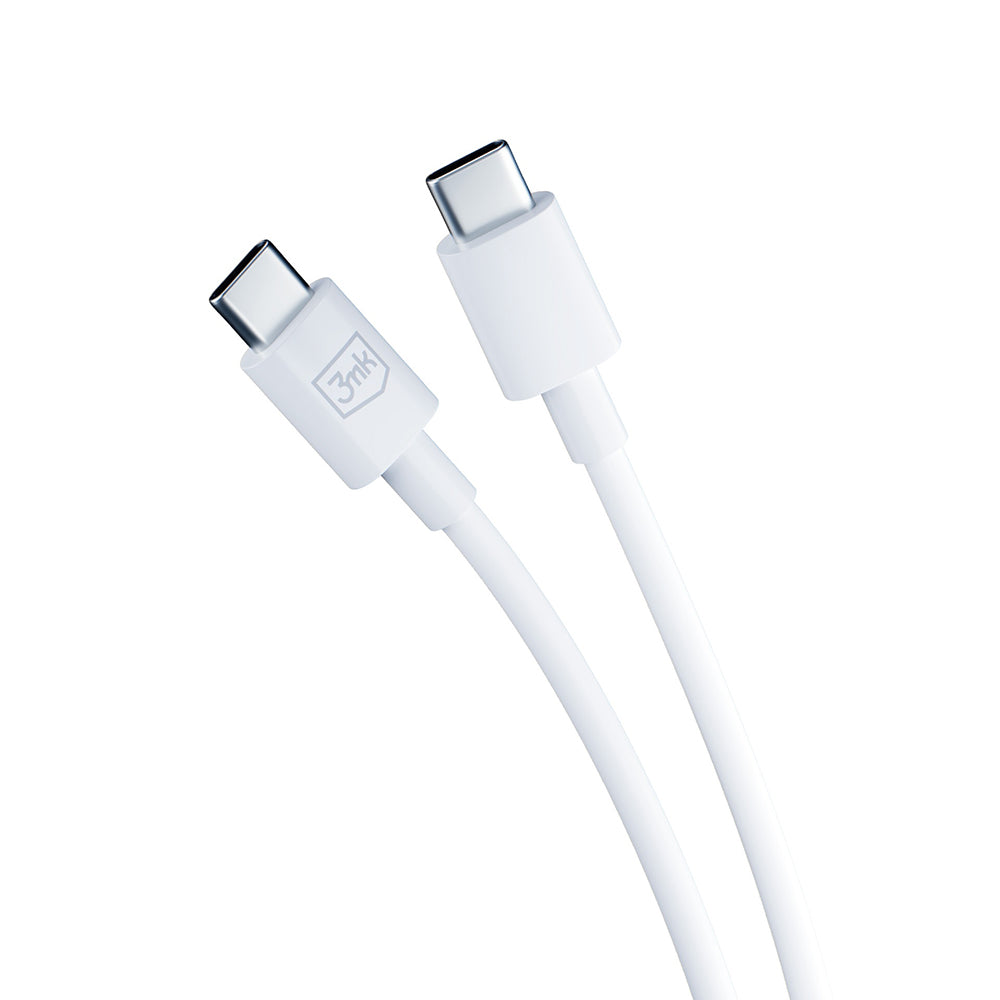 Cargador de Red con Cable USB-C 3MK Hyper, 25W, 3A, 1 x USB-C, Blanco