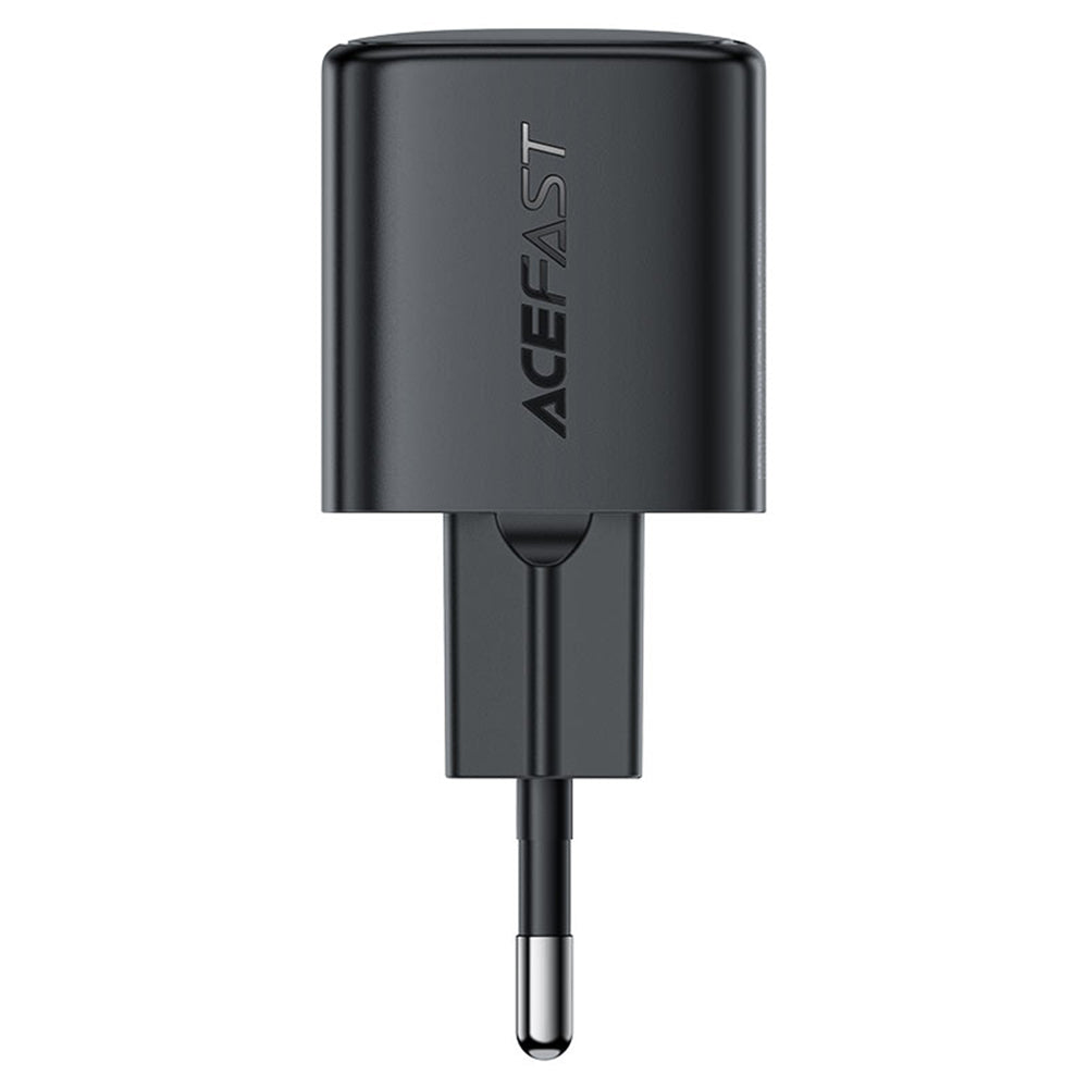 Cargador de Red con Cable USB-C Acefast A118, 30W, 3A, 1 x USB-C, Negro