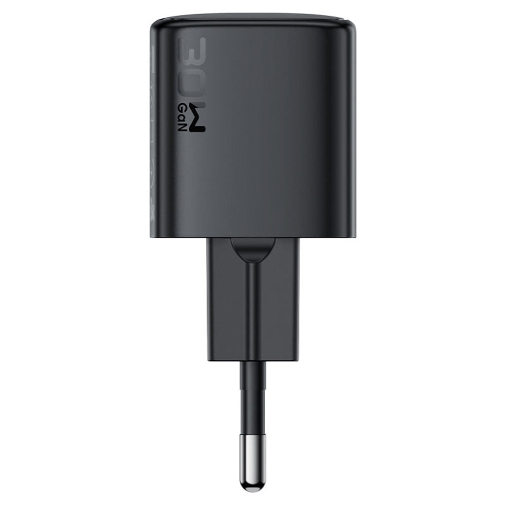 Cargador de Red con Cable USB-C Acefast A118, 30W, 3A, 1 x USB-C, Negro