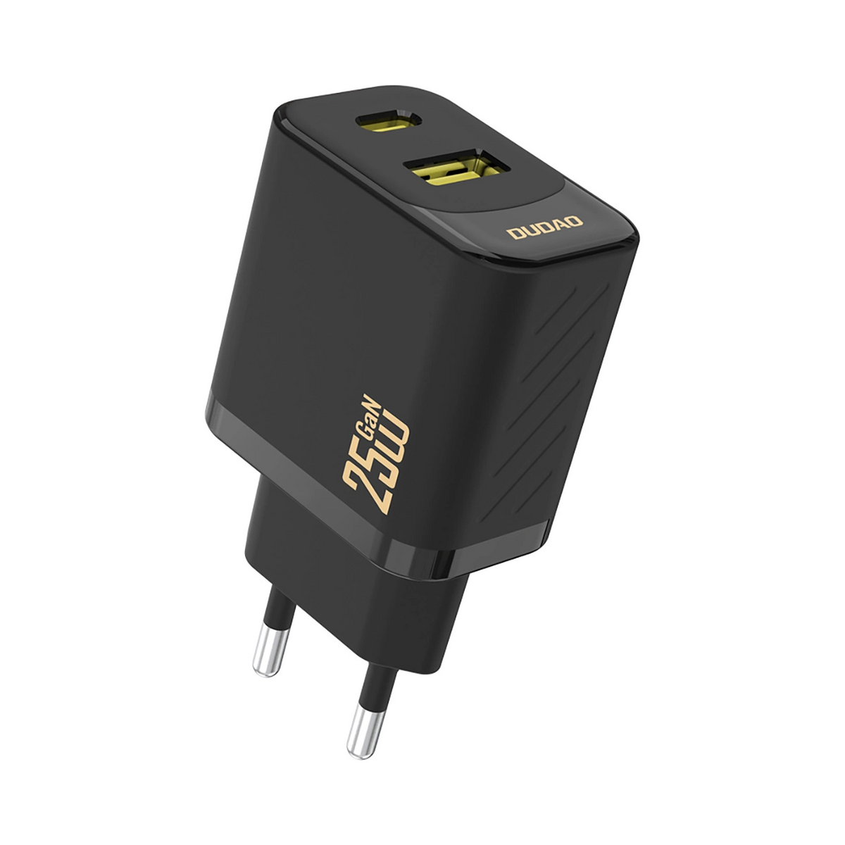Cargador de Red Dudao A26T, 25W, 3A, 1 x USB-A - 1 x USB-C, Negro