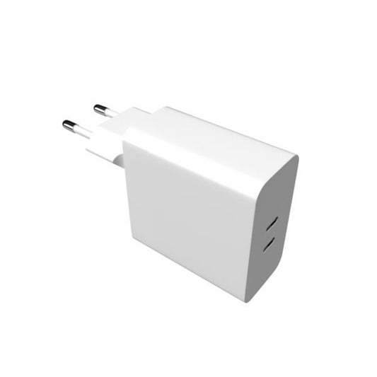 Cargador de Red Fixed, 65W, 3.25A, 2 x USB-C, Blanco