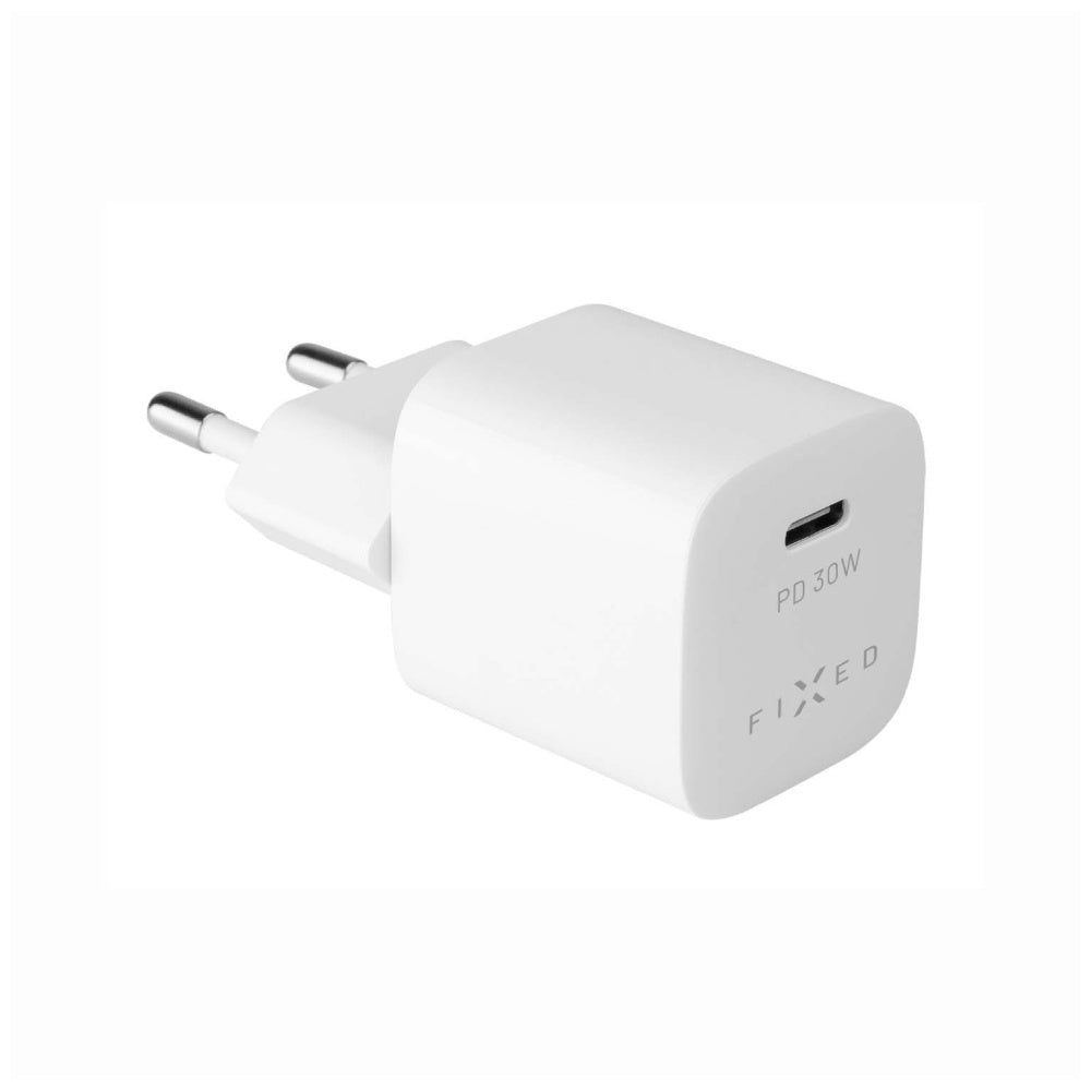 Cargador de Red Fixed Mini, 30W, 3A, 1 x USB-C, Blanco