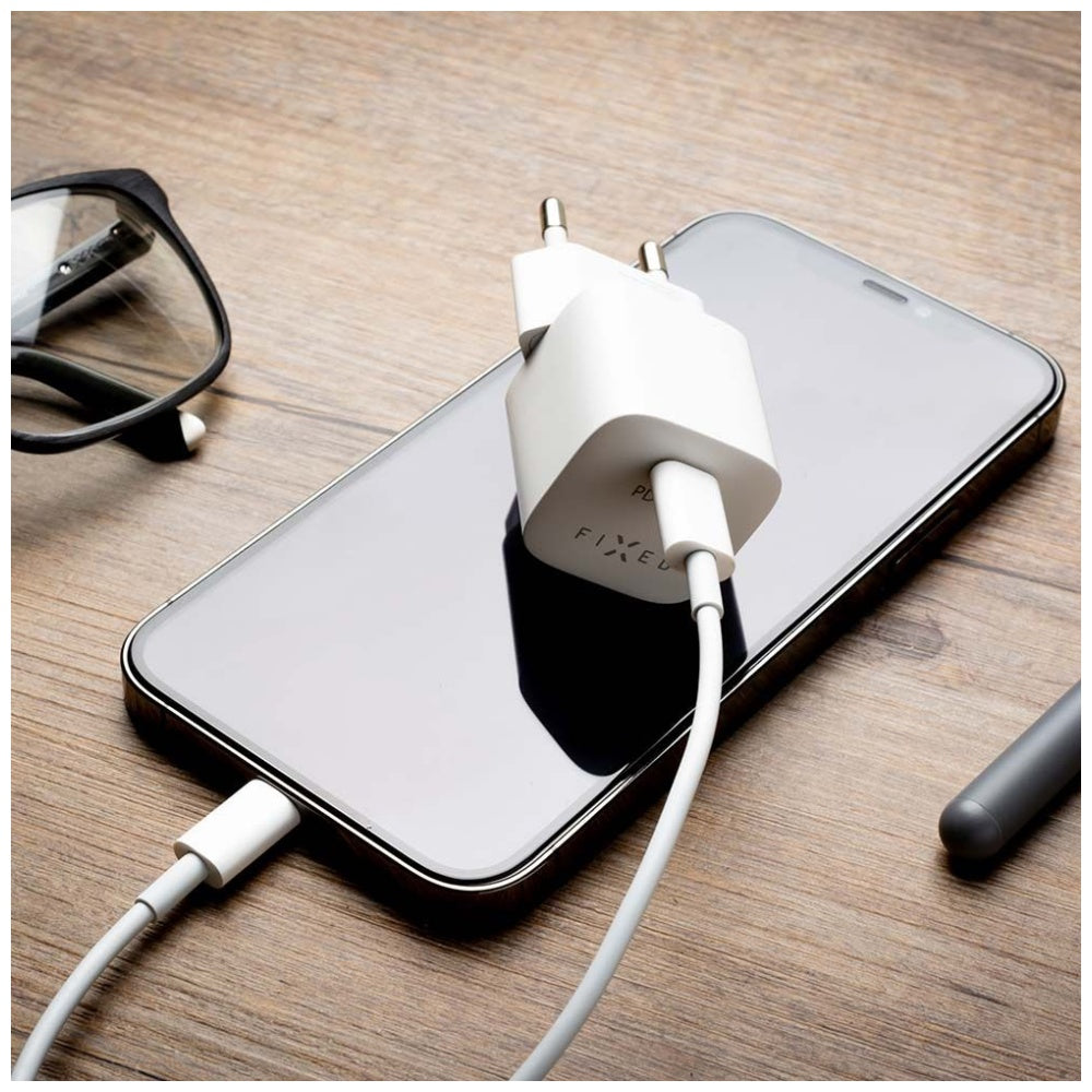 Cargador de Red Fixed Mini, 30W, 3A, 1 x USB-C, Blanco
