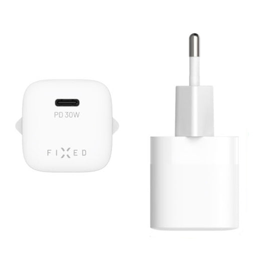 Cargador de Red Fixed Mini2, 30W, 3A, 1 x USB-C, Blanco