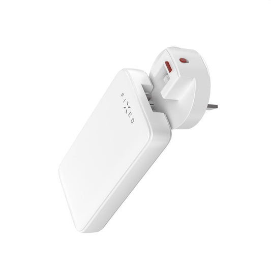Cargador de Red Fixed Travel, 45W, 3A, 2 x USB-C, Blanco