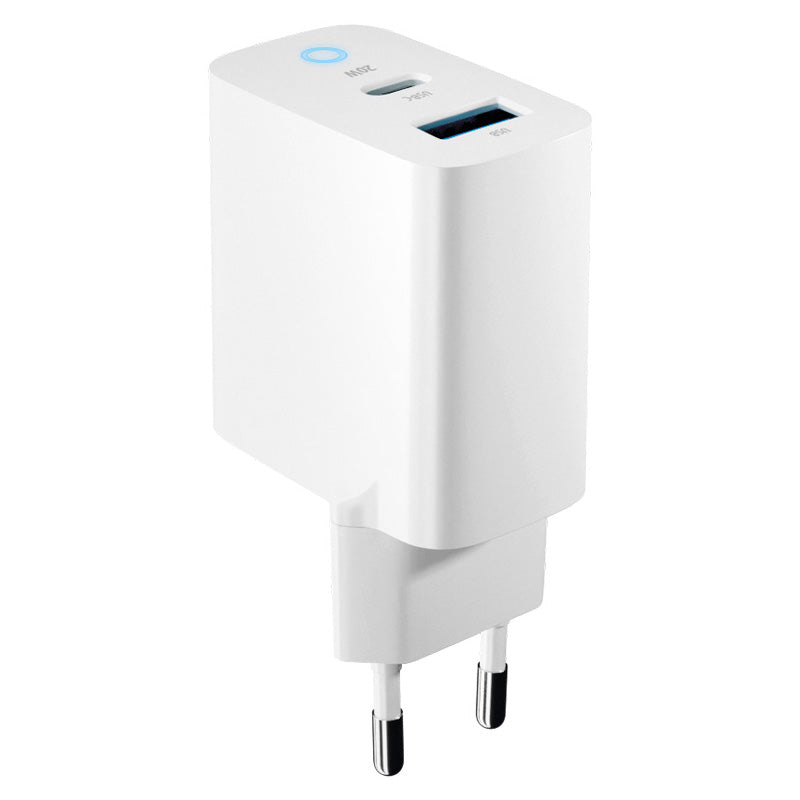 Forever Network Charger TC-06-20AC, 20W, 3A, 1 x USB-A - 1 x USB-C, Blanco