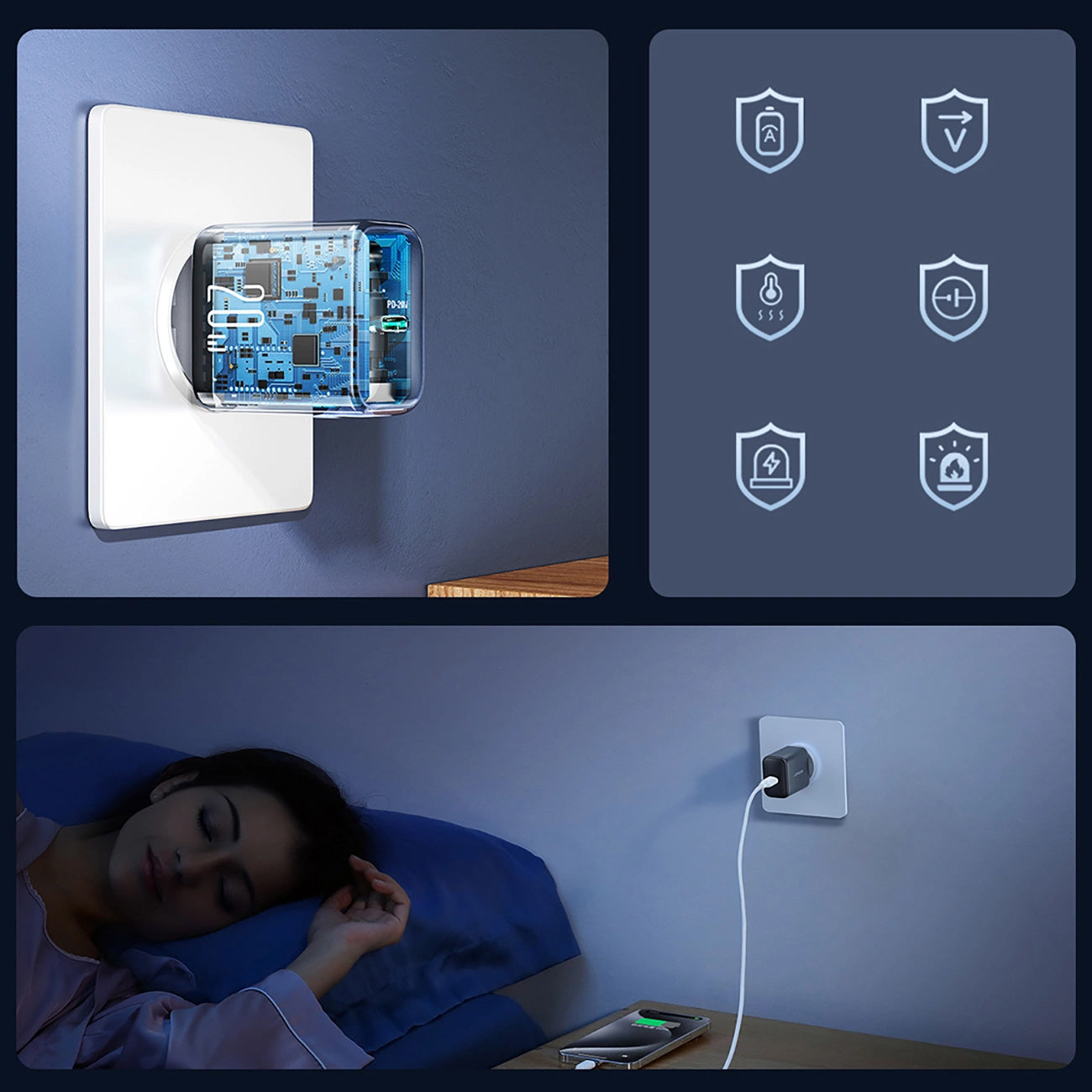 Cargador de Red Joyroom JR-TCF20, 20W, 3A, 1 x USB-C, Negro