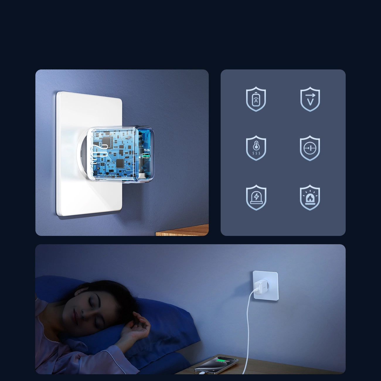 Cargador de Red Joyroom JR-TCF20, 20W, 3A, 1 x USB-C, Blanco