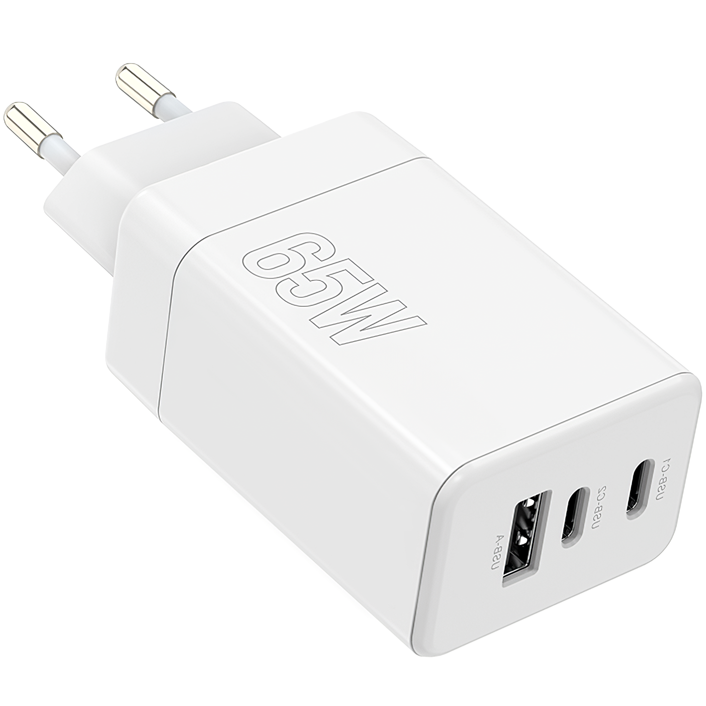 Cargador de red MaXlife MXTC-08-65ACC, 65W, 3A, 1 x USB-A - 2 x USB-C, Blanco