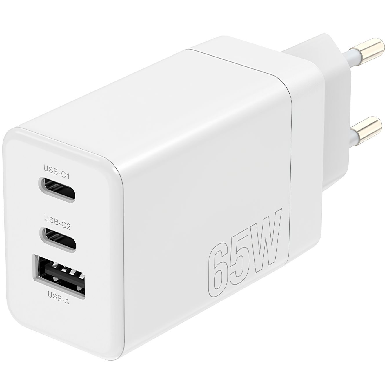 Cargador de red MaXlife MXTC-08-65ACC, 65W, 3A, 1 x USB-A - 2 x USB-C, Blanco
