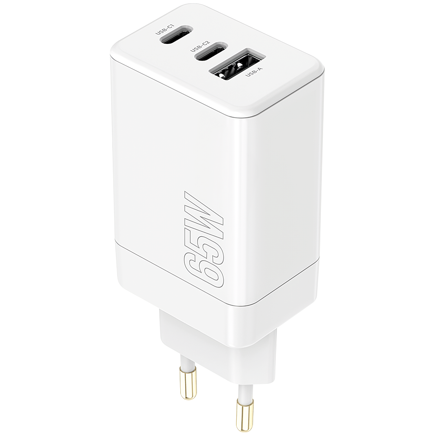 Cargador de red MaXlife MXTC-08-65ACC, 65W, 3A, 1 x USB-A - 2 x USB-C, Blanco