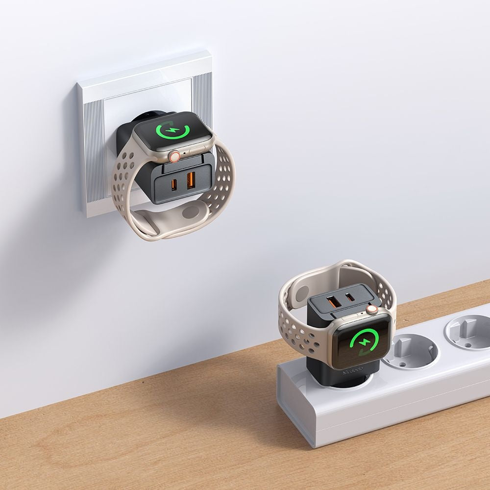 Cargador de Red McDodo CH-3700 Companion, 30W, 3A, 1 x USB-A - 1 x USB-C, Negro