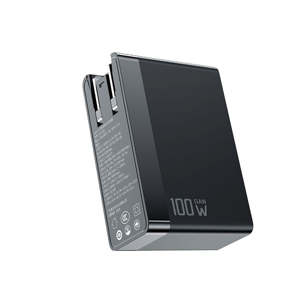 Cargador de Red McDodo CH-8101 Pro Nuc AR Power Travel, 100W, 5A, 1 x USB-A - 2 x USB-C, Negro