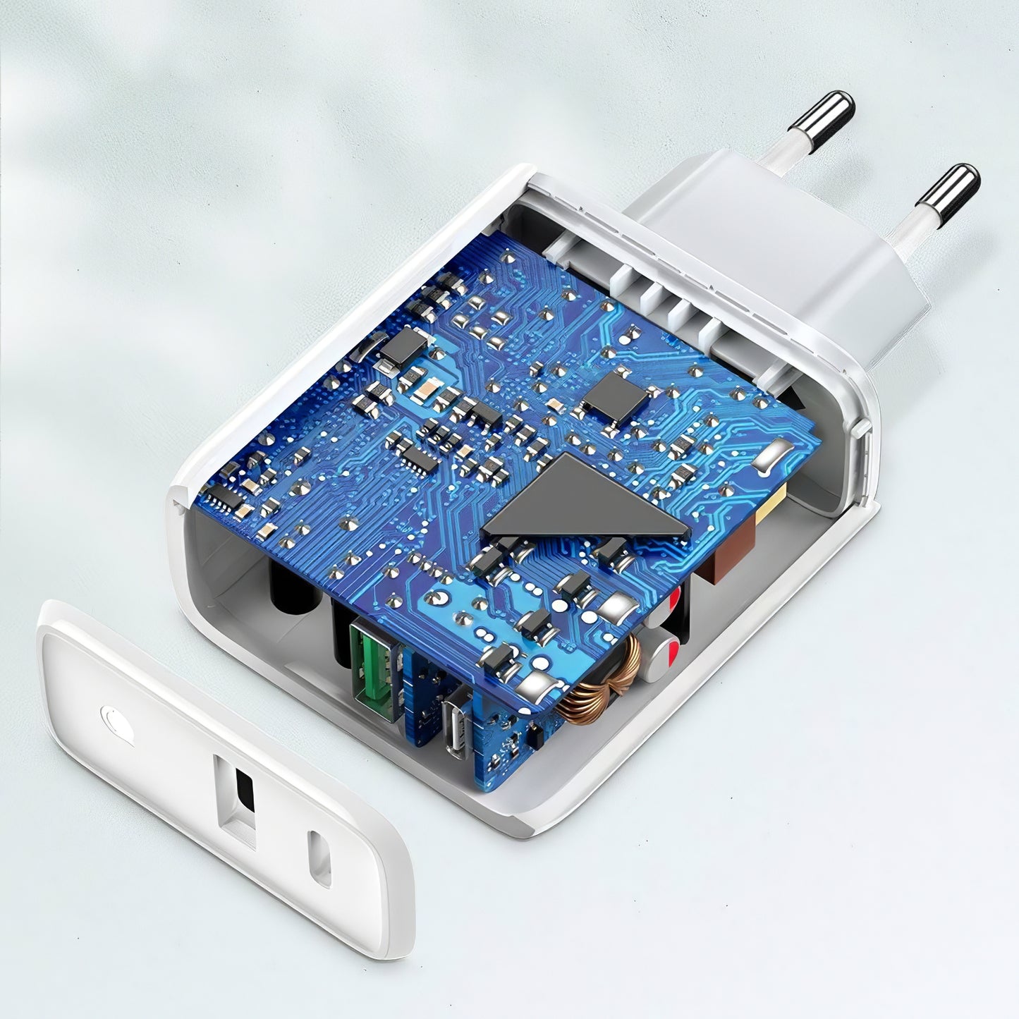 Cargador de red UGREEN CD170, 36W, 3A, 1 x USB-A - 1 x USB-C, Blanco
