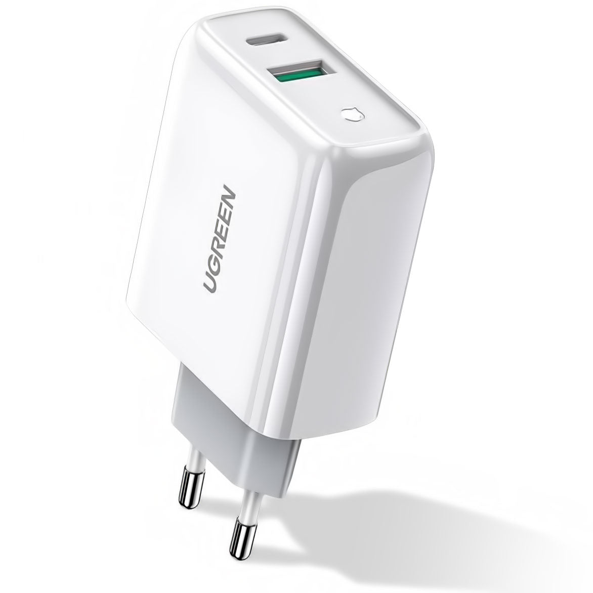 Cargador de red UGREEN CD170, 36W, 3A, 1 x USB-A - 1 x USB-C, Blanco