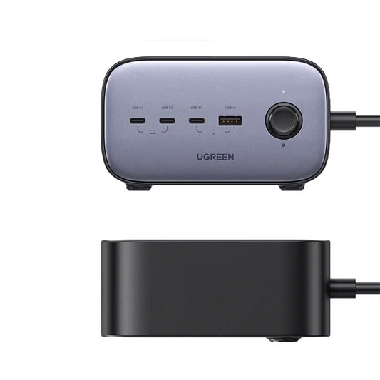 Regleta UGREEN CD270, 2 x Schuko, Gris