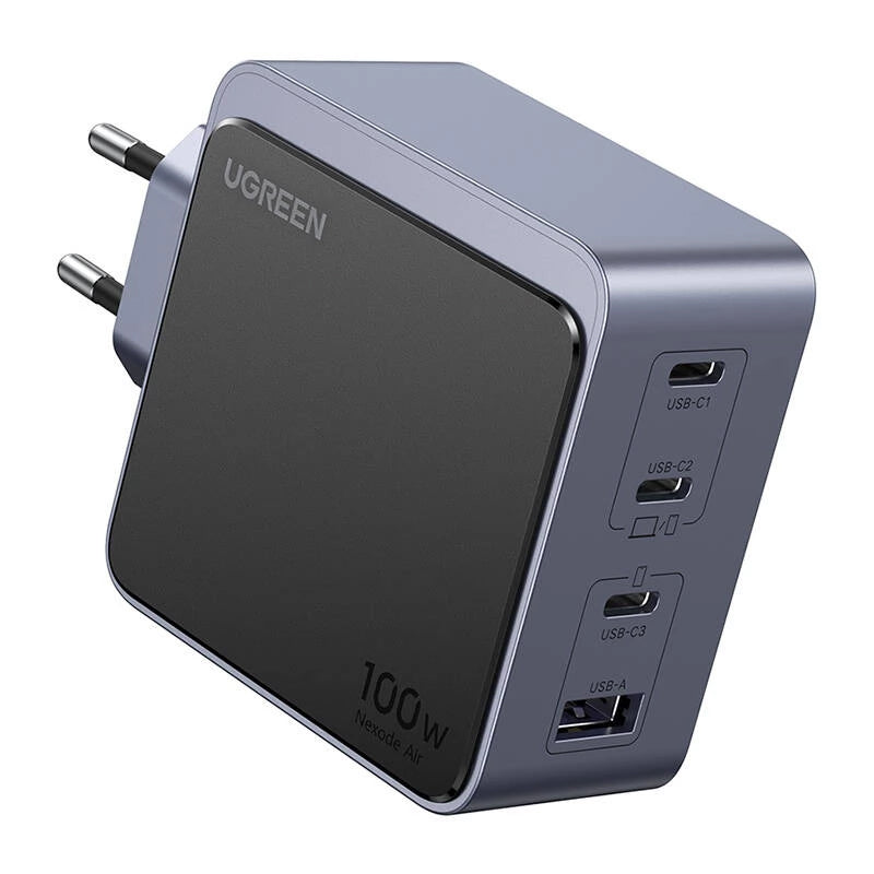 Cargador de red UGREEN X565 Nexode Air, 100W, 5A, 1 x USB-A - 3 x USB-C, Gris