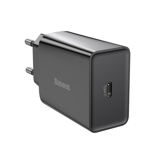 Cargador de red Baseus Speed, 20W, 3A, 1 x USB-C, Negro CCFS-SN01