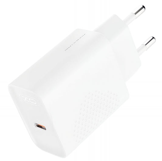 Cargador de Red USB-C XO Design L160, 20W, 3A, 1 x USB-C, Blanco